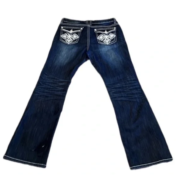 ND Weekend low rise Indigo Distressed Bling jean. Size 12. - Picture 5 of 10